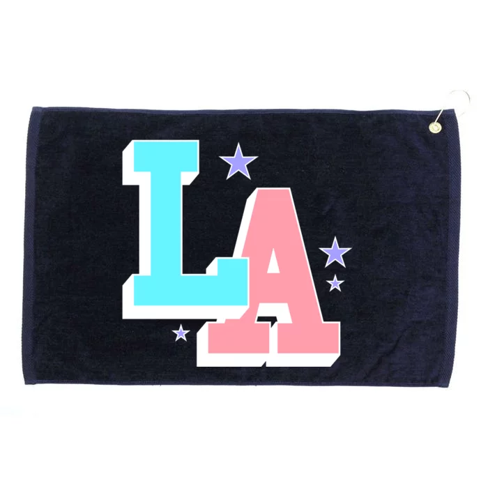 LA LOS ANGELES VARSITY TYPOGRAPHY Grommeted Golf Towel