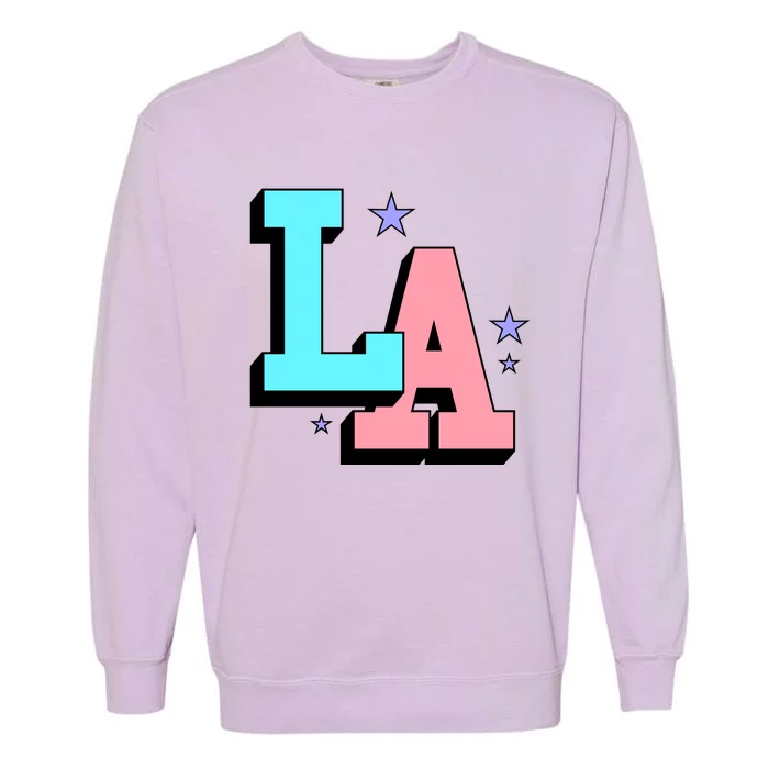 LA LOS ANGELES VARSITY TYPOGRAPHY Garment-Dyed Sweatshirt