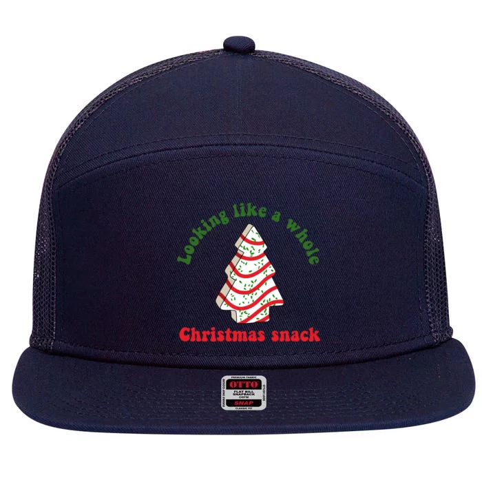 Looking Like A Whole Christmas Snack 7 Panel Mesh Trucker Snapback Hat