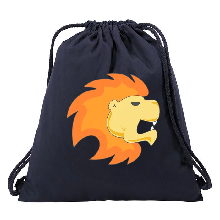 Leo Lion Astrology Horoscope Teens Backprint Gift Drawstring Bag