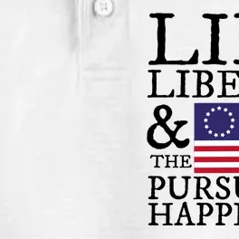 Life Liberty And The Pursuit Of Happiness 4th Of July Dry Zone Grid Performance Polo