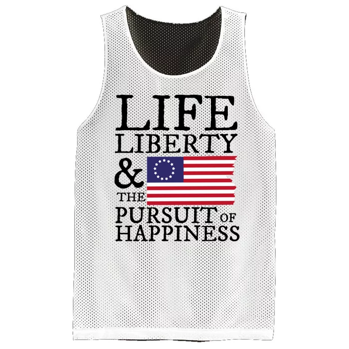 Life Liberty And The Pursuit Of Happiness 4th Of July Mesh Reversible Basketball Jersey Tank