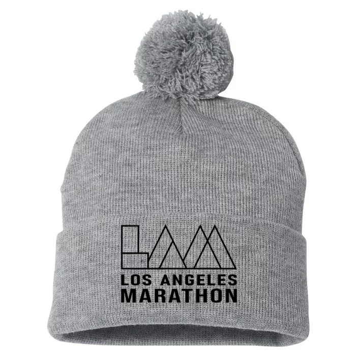 LA Los Angeles Marathon Pom Pom 12in Knit Beanie