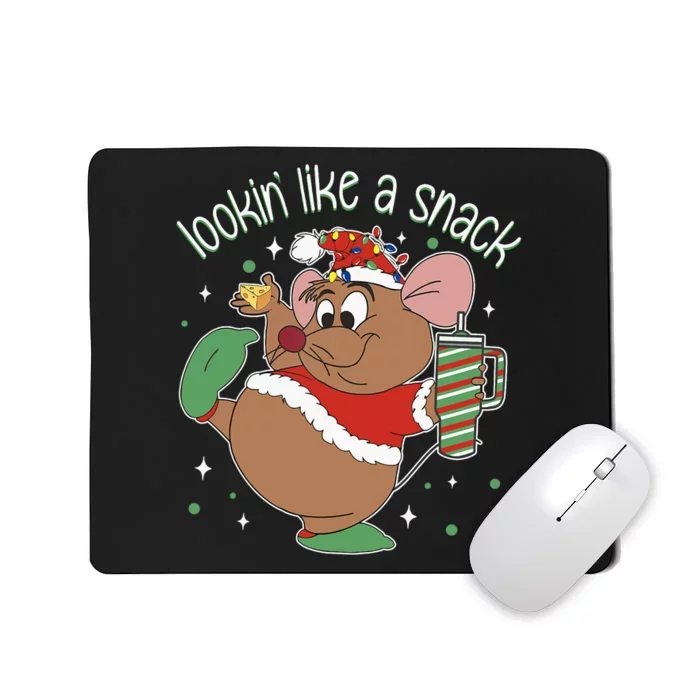 Looking Like A Snack Christmas Mouse Boujee Santa Xmas Mousepad