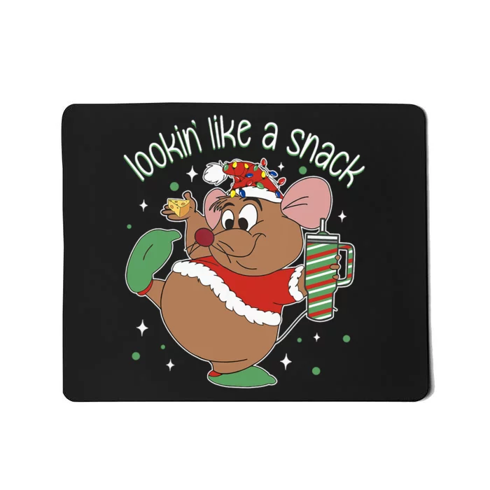 Looking Like A Snack Christmas Mouse Boujee Santa Xmas Mousepad