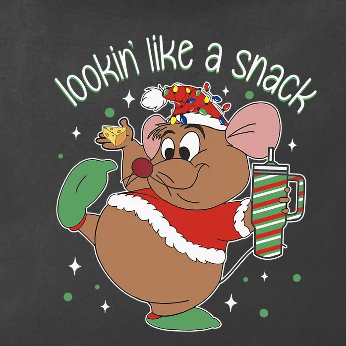 Looking Like A Snack Christmas Mouse Boujee Santa Xmas Zip Tote Bag