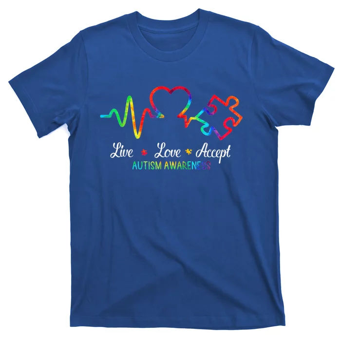 Live Love Accept Autism Awareness T-Shirt