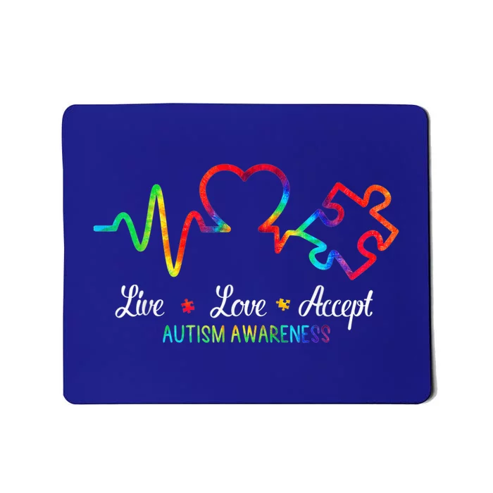 Live Love Accept Autism Awareness Mousepad