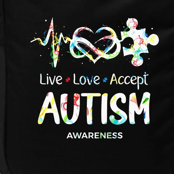 Live Love Accept Autism Awareness Month Support Impact Tech Backpack