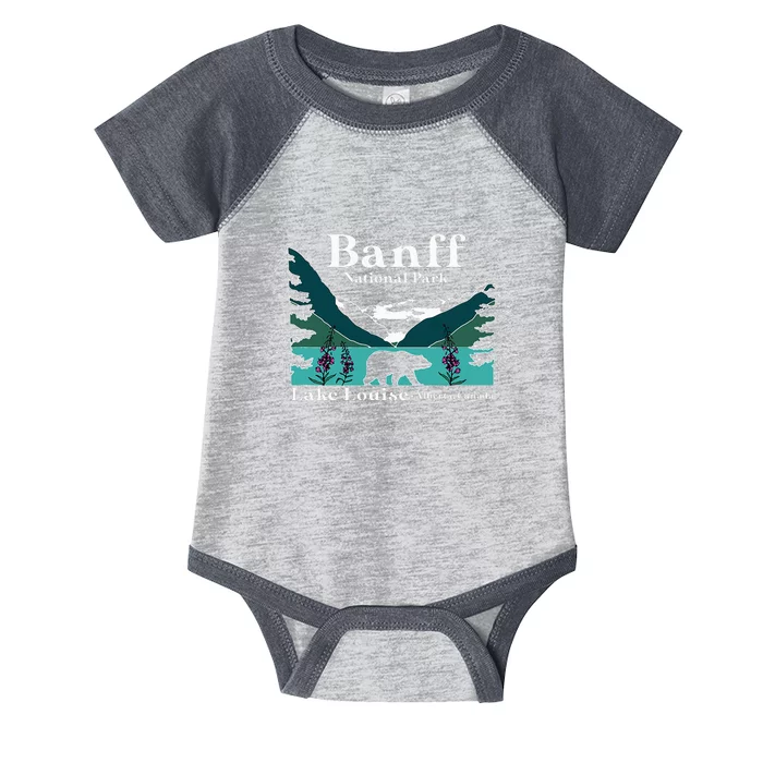 Lake Louise Alberta Banff National Parks Canada Bear Infant Baby Jersey Bodysuit