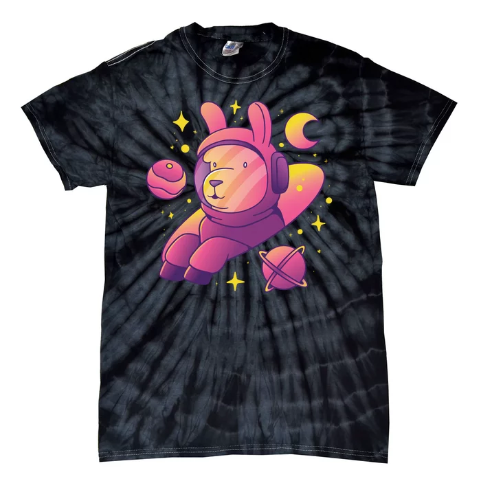 Llama Astronaut Tie-Dye T-Shirt