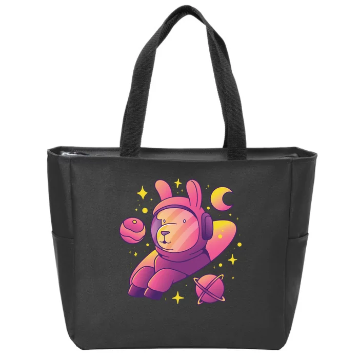 Llama Astronaut Zip Tote Bag