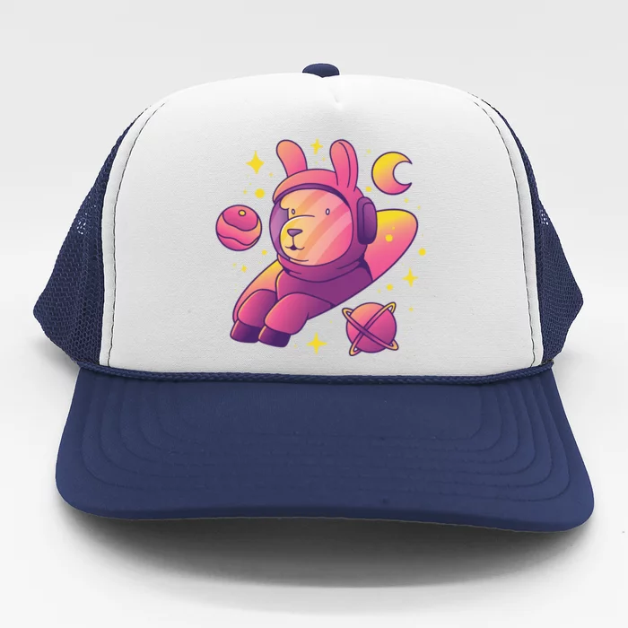 Llama Astronaut Trucker Hat