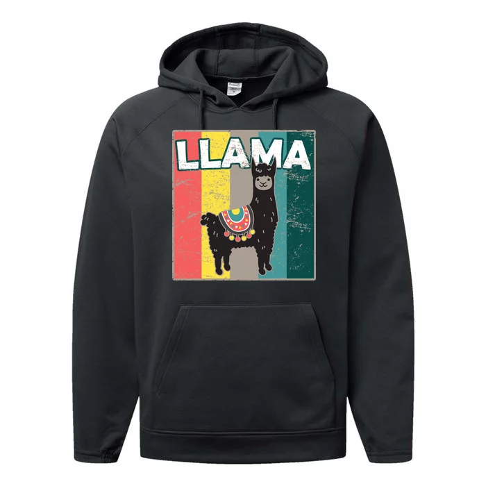 Llama Retro Performance Fleece Hoodie