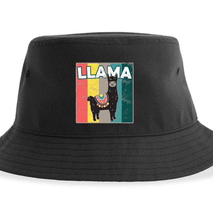 Llama Retro Sustainable Bucket Hat