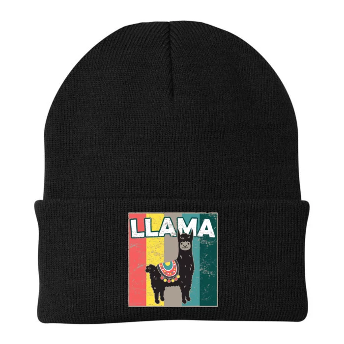 Llama Retro Knit Cap Winter Beanie