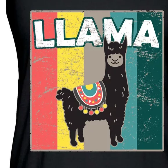 Llama Retro Ladies Essential Flowy Tank