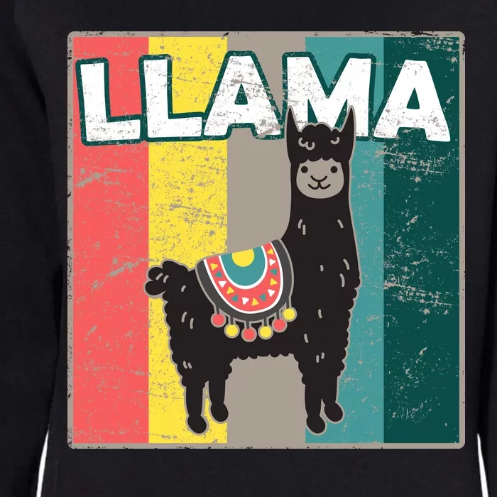 Llama Retro Womens California Wash Sweatshirt