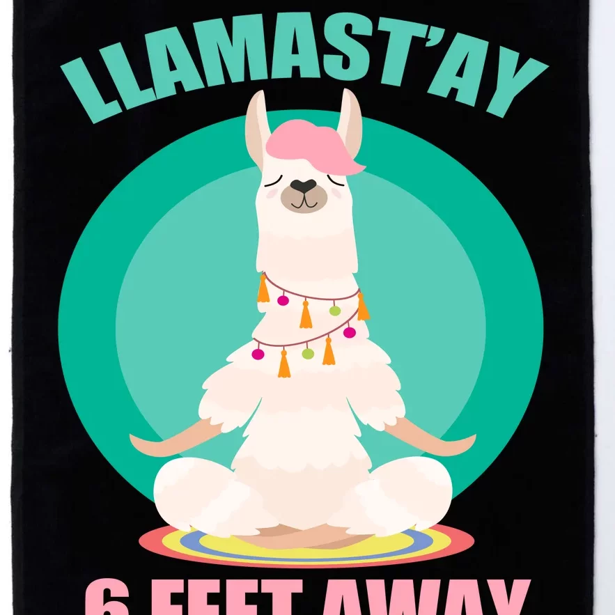 Llamast'ay 6 Feet Away Funny Social Distancing Platinum Collection Golf Towel