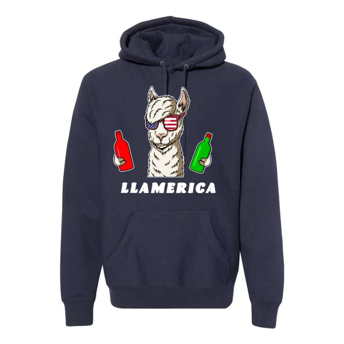 Llamerica Funny USA Premium Hoodie