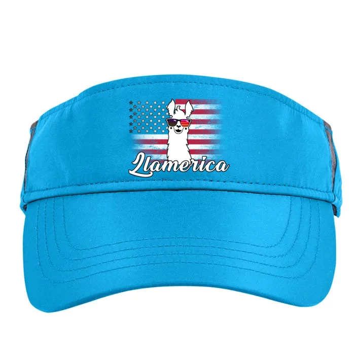 Llamerica Merica Flag Adult Drive Performance Visor