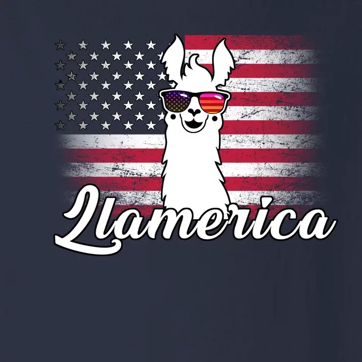 Llamerica Merica Flag Toddler Long Sleeve Shirt