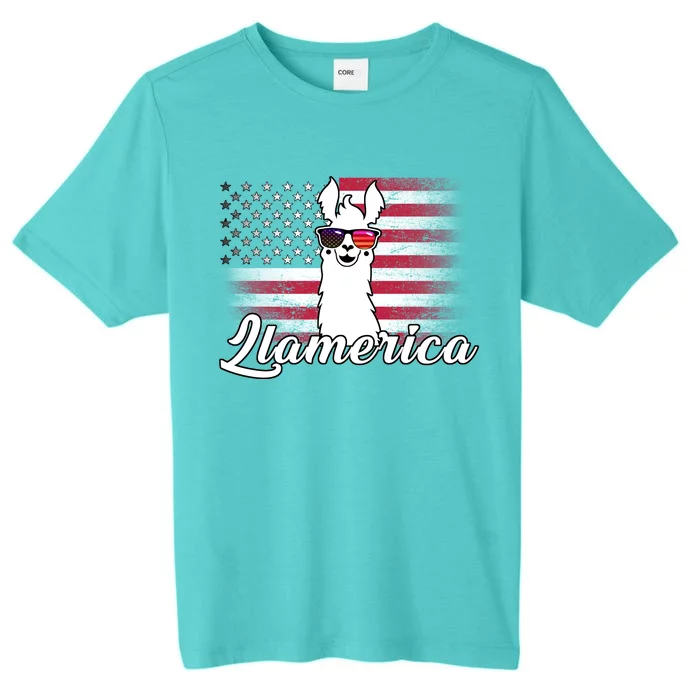 Llamerica Merica Flag ChromaSoft Performance T-Shirt