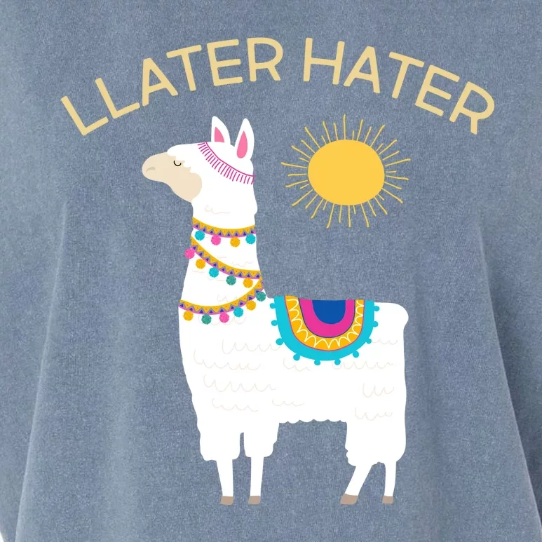 Llater Hater Llama Garment-Dyed Women's Muscle Tee