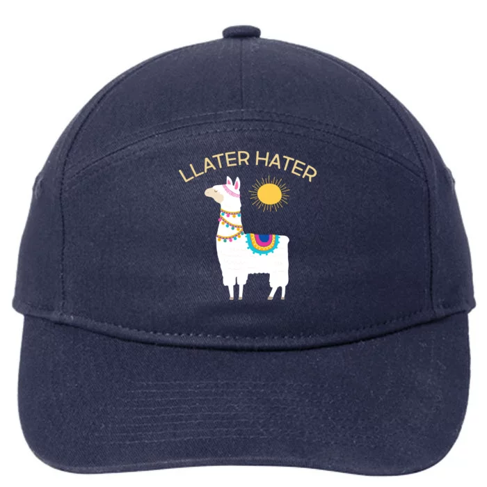 Llater Hater Llama 7-Panel Snapback Hat