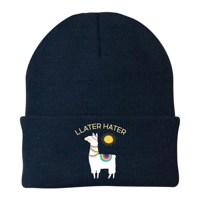 Llater Hater Llama Knit Cap Winter Beanie