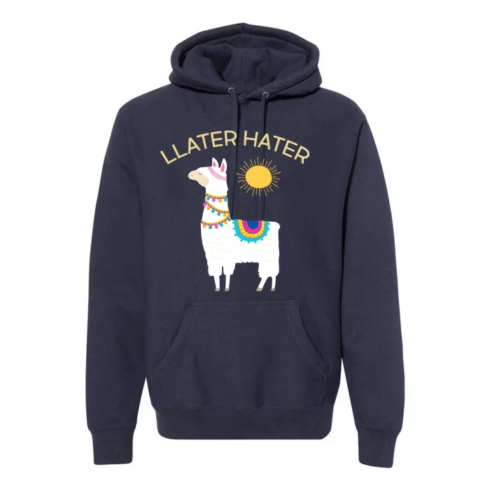 Llater Hater Llama Premium Hoodie