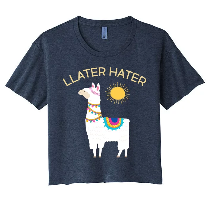 Llater Hater Llama Women's Crop Top Tee