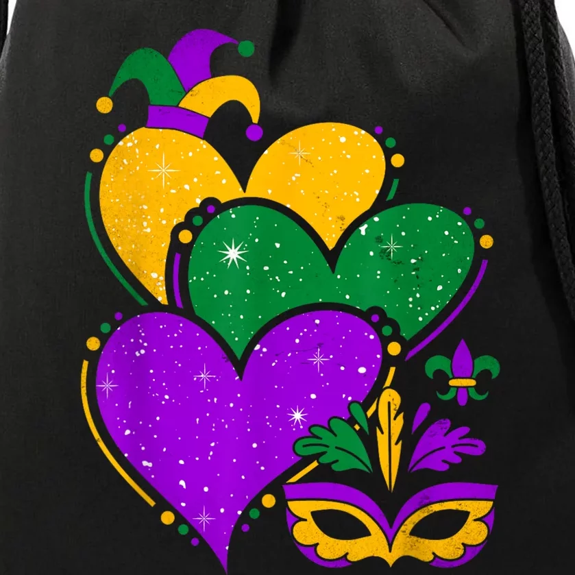 Laissez Les Bon Temps Rouler Happy Mardi Gras Fat Tuesday Drawstring Bag