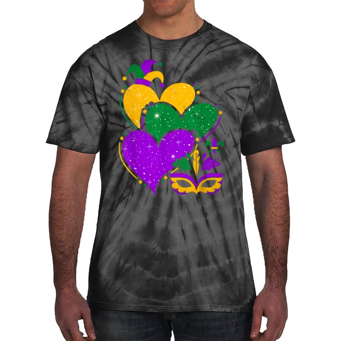 Laissez Les Bon Temps Rouler Happy Mardi Gras Fat Tuesday Tie-Dye T-Shirt