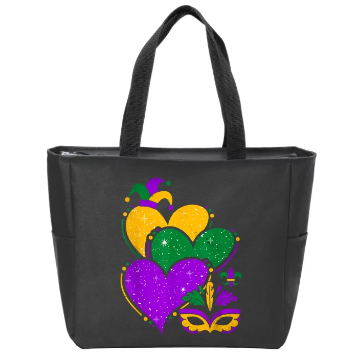 Laissez Les Bon Temps Rouler Happy Mardi Gras Fat Tuesday Zip Tote Bag