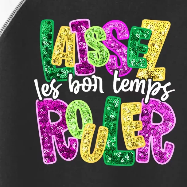 Laissez Les Bon Temps Rouler Happy Mardi Gras Fat Tuesday Toddler Fine Jersey T-Shirt