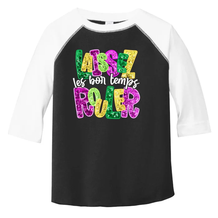 Laissez Les Bon Temps Rouler Happy Mardi Gras Fat Tuesday Toddler Fine Jersey T-Shirt