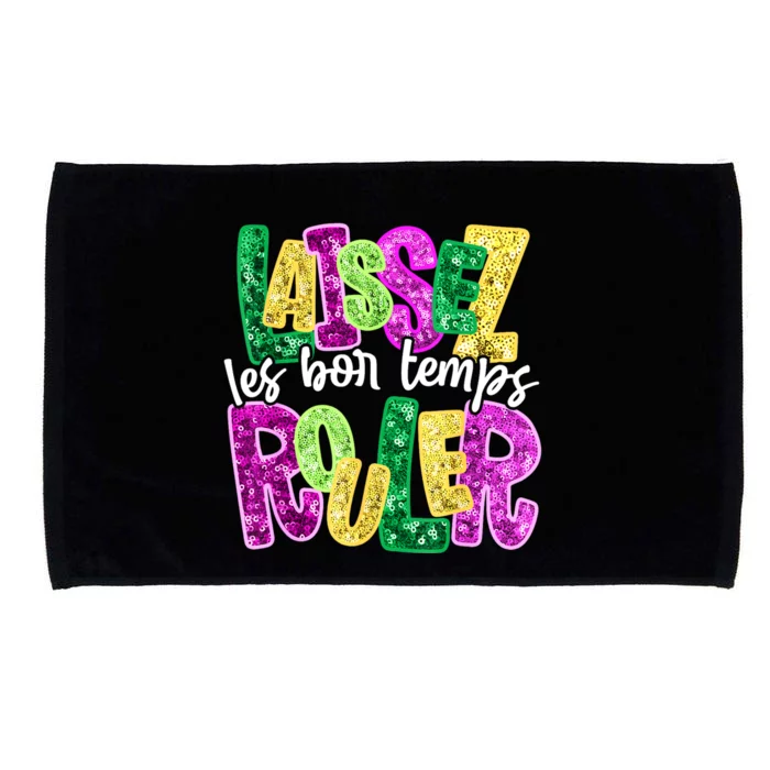 Laissez Les Bon Temps Rouler Happy Mardi Gras Fat Tuesday Microfiber Hand Towel