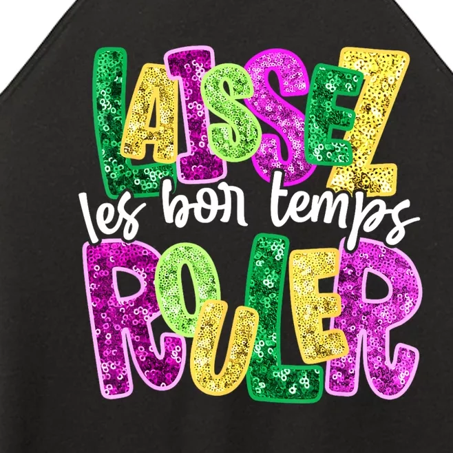 Laissez Les Bon Temps Rouler Happy Mardi Gras Fat Tuesday Women’s Perfect Tri Rocker Tank