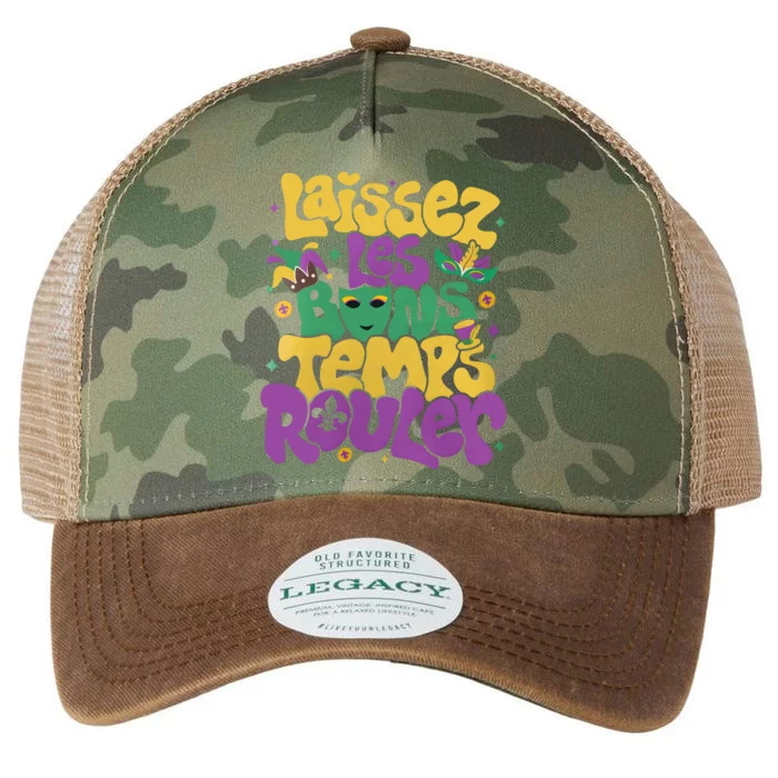 Laissez Les Bons Temps Rouler Mardi Gras Legacy Tie Dye Trucker Hat