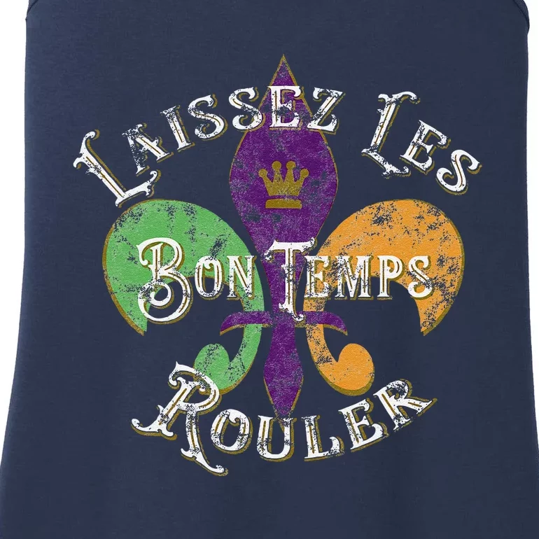 Laissez Les Bon Temps Rouler Mardi Gras 2024 Fleur De Lis Ladies Essential Tank