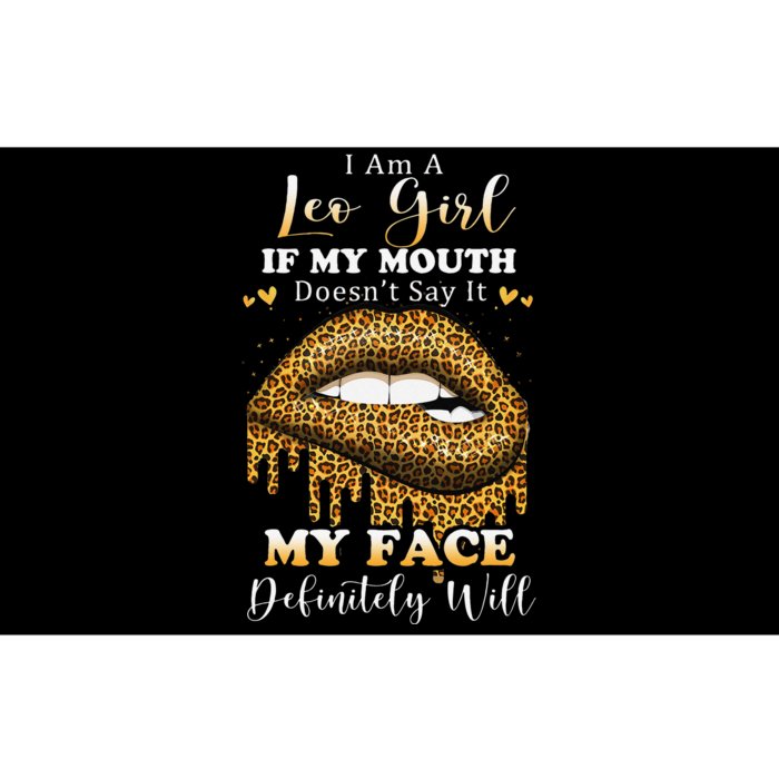 Leopard Lips Biting I Am A Leo Birthday Costumes Bumper Sticker