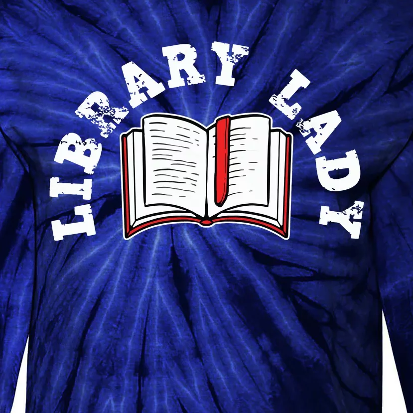 Library Librarian Bookworm Reading Books Tie-Dye Long Sleeve Shirt