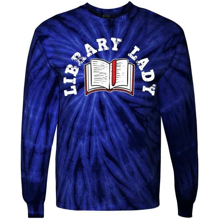 Library Librarian Bookworm Reading Books Tie-Dye Long Sleeve Shirt