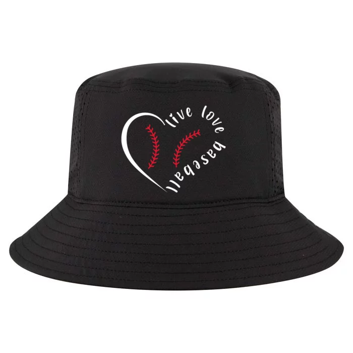 Live Love Baseball Funny Gift Baseball Lover Cool Comfort Performance Bucket Hat