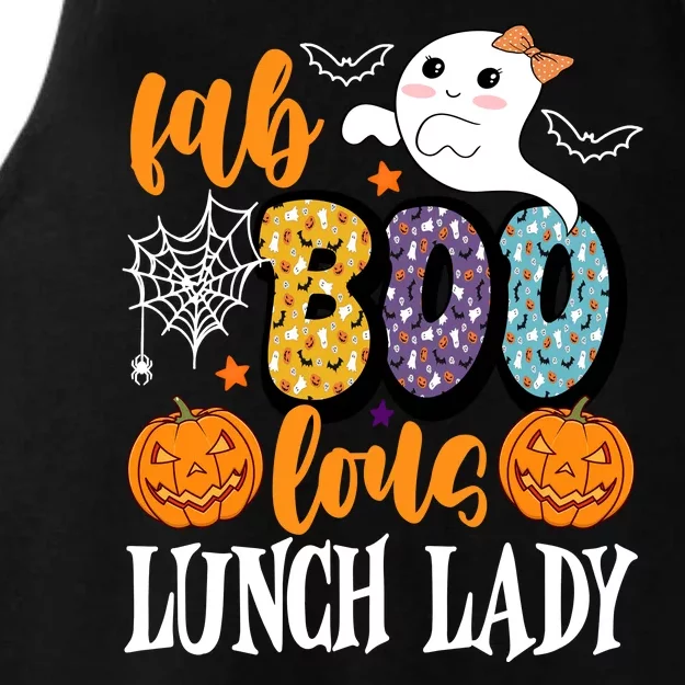 Lunch Lady Boo Halloween Festive Cute Ladies Tri-Blend Wicking Tank