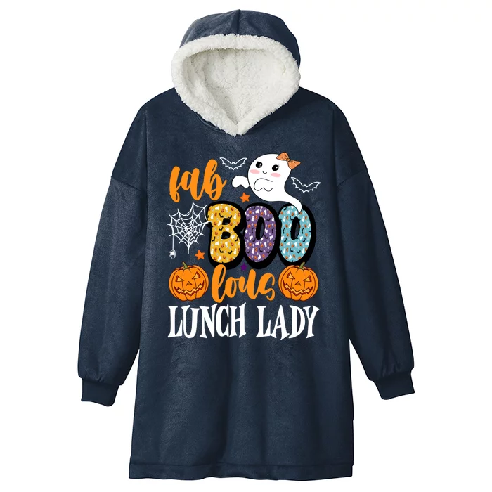 Lunch Lady Boo Halloween Festive Cute Hooded Wearable Blanket