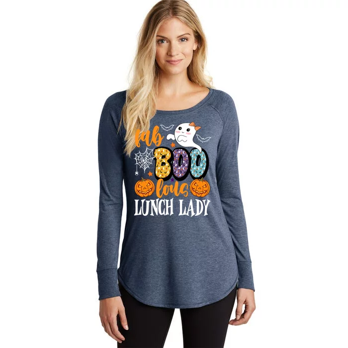 Lunch Lady Boo Halloween Festive Cute Women's Perfect Tri Tunic Long Sleeve Shirt