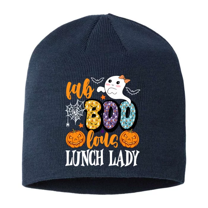 Lunch Lady Boo Halloween Festive Cute 8 1/2in Sustainable Knit Beanie