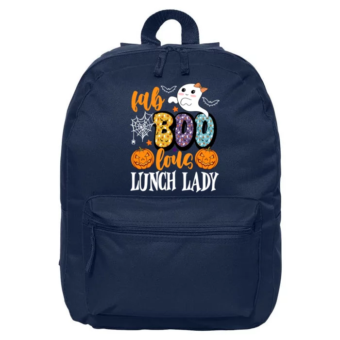 Lunch Lady Boo Halloween Festive Cute 16 in Basic Backpack